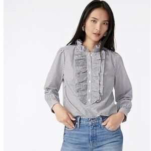 NWT Jcrew classic fit ruffle front boy shirt